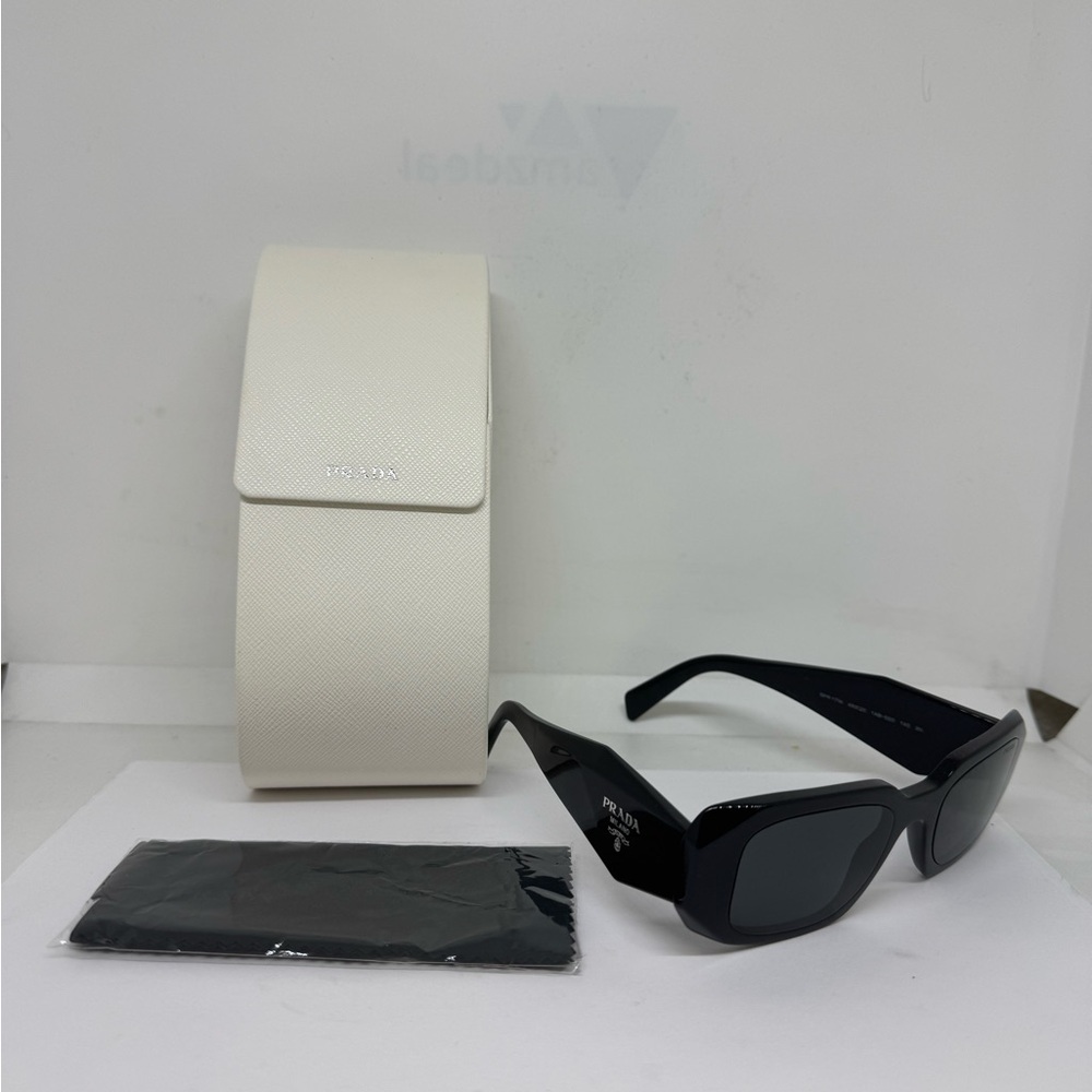 Prada Symbole Rectangular Designer Sunglasses - Picture 12 of 12